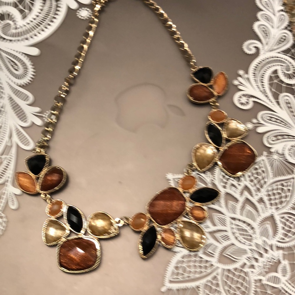 Fall colors statement necklace
